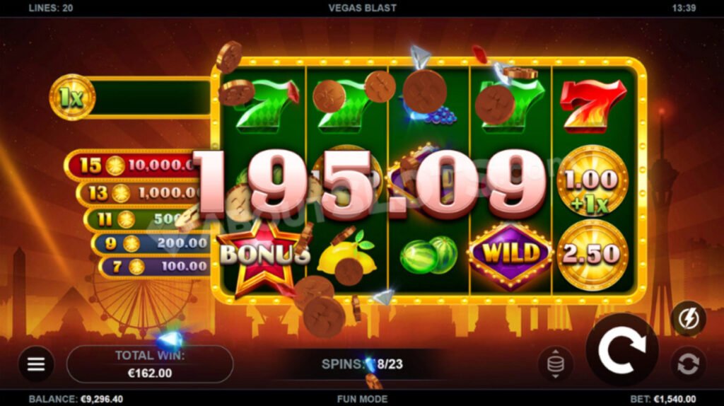 Bonus pour la machine à sous Vegas Blast