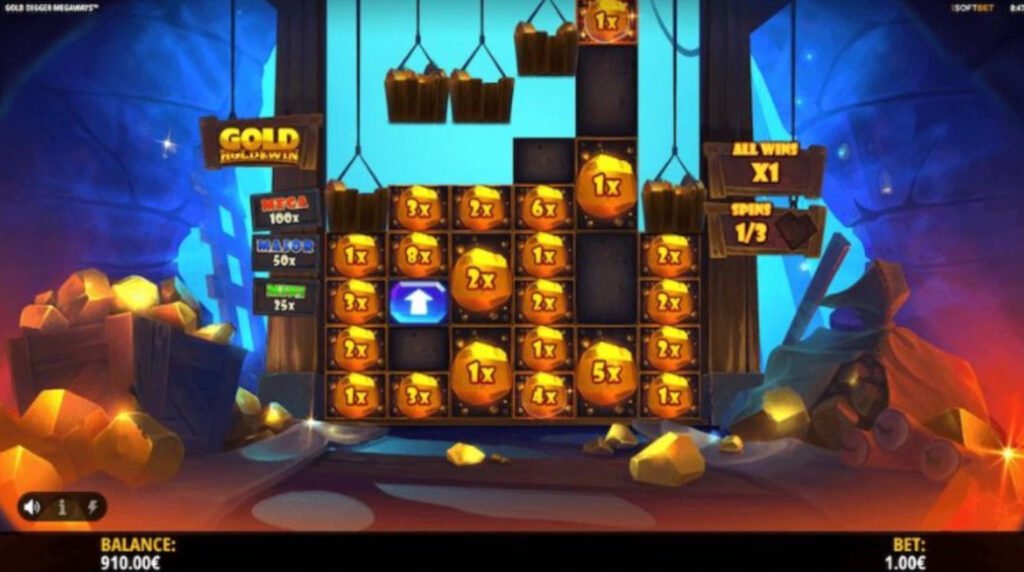 Fonction Gold Hold Gold Digger Megaways Casino Slot