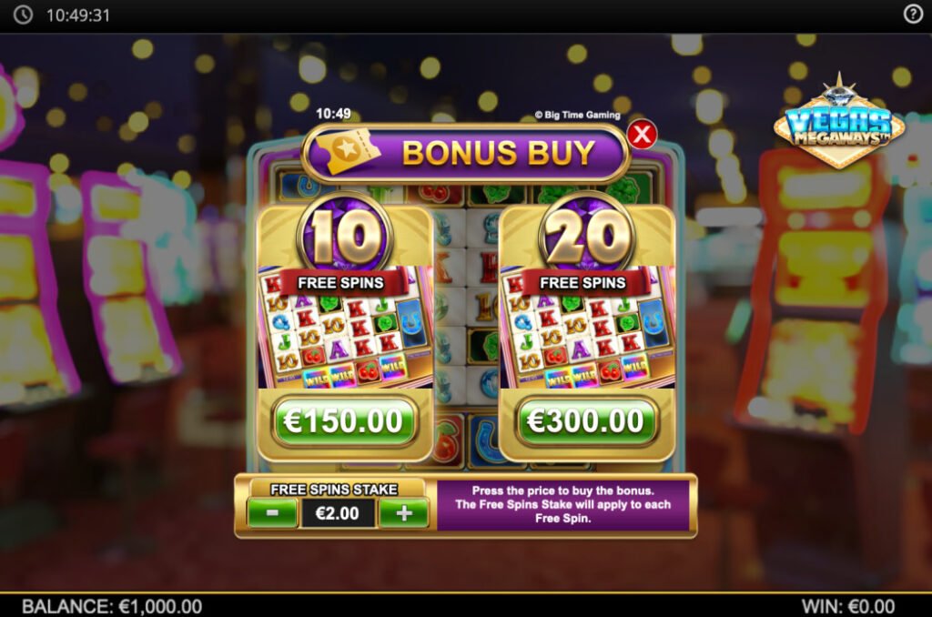 Free Spins Vegas Megaways Casino Slot