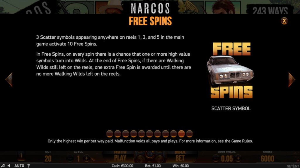 Mode Free Spins Narcos Casino Slot