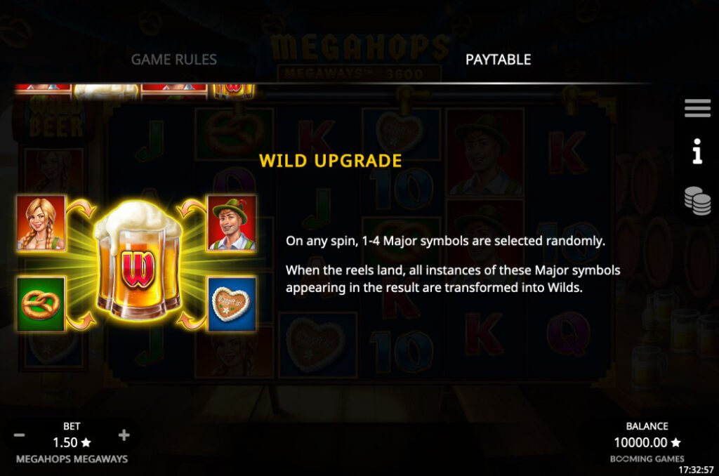 Symbole Wild Upgrade Megahops Casino Slot