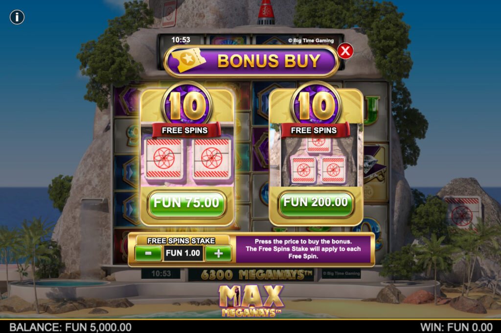 Achat de bonus Max Megaways, casino slot