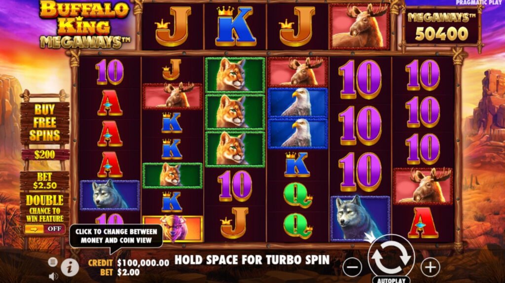 Fonctionnement Buffalo King, le casino slot