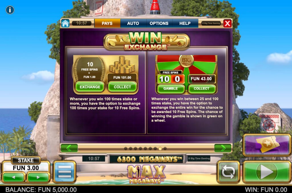 Mode Win Exchange, Max Megaways le casino slot