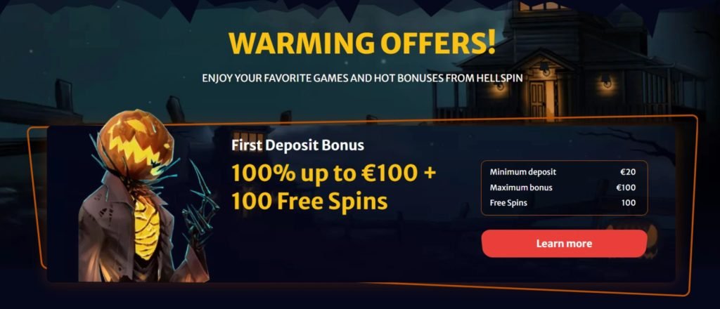 Bonus de bienvenue Hellspin Casino