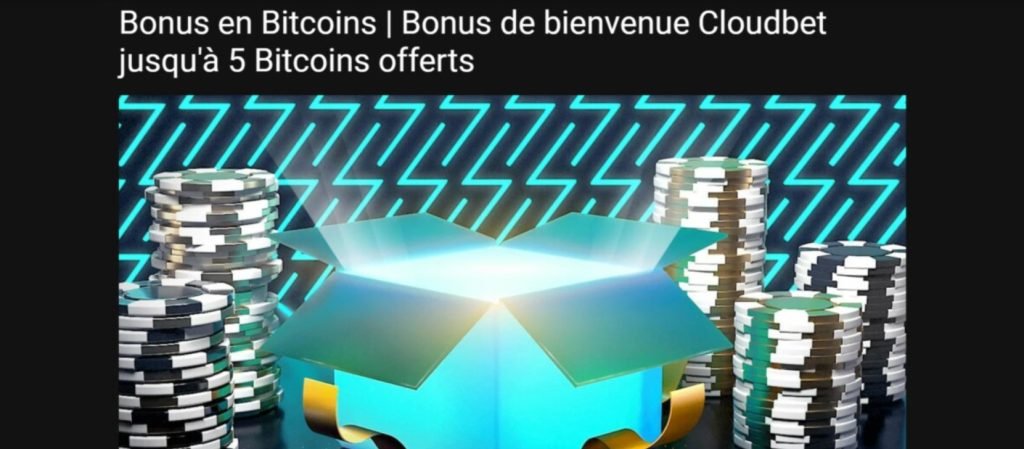 Bonus de bienvenue CloudBet Casino